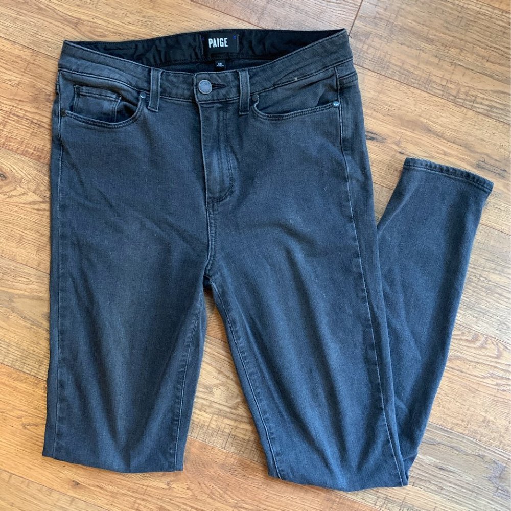 Paige Charcoal Gray Skinny Jeans
